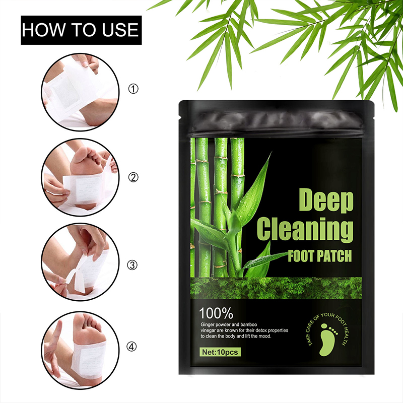 10-Pack Bamboo Vinegar Herbal Stress-Relief & Detox Patches