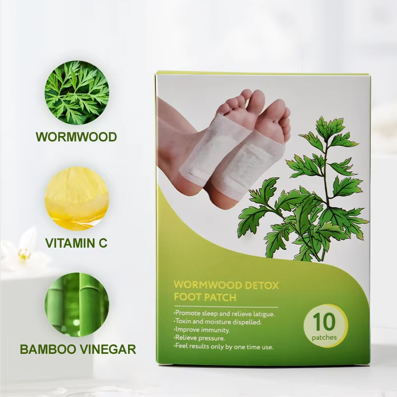 Herbal Ginger & Mugwort Foot Patches (10-Pack)