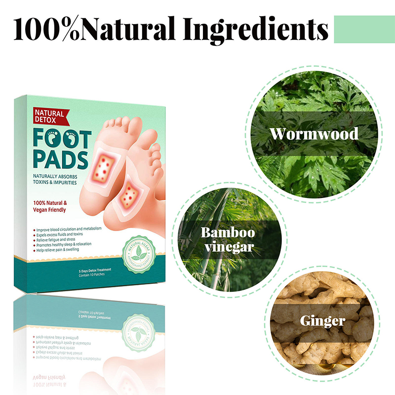Ginger & Mugwort Deep-Cleansing De-Puffing and Slimming Foot Patches Ginger & Mugwort Deep-Cleansing De-Puffing and Slimming Foot Patches
