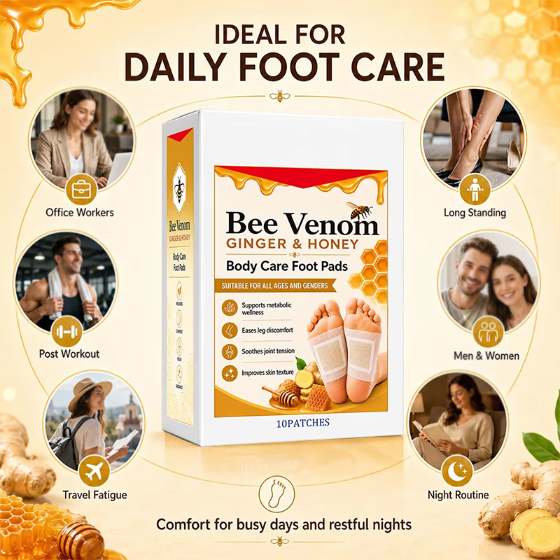 Rapid-Absorption Bee Venom & Ginger Herbal Foot Patch Rapid-Absorption Bee Venom & Ginger Herbal Foot Patch