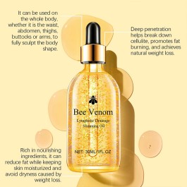 Bee Venom Body Massage Oil for Skin Firming and Full-Body Contouring