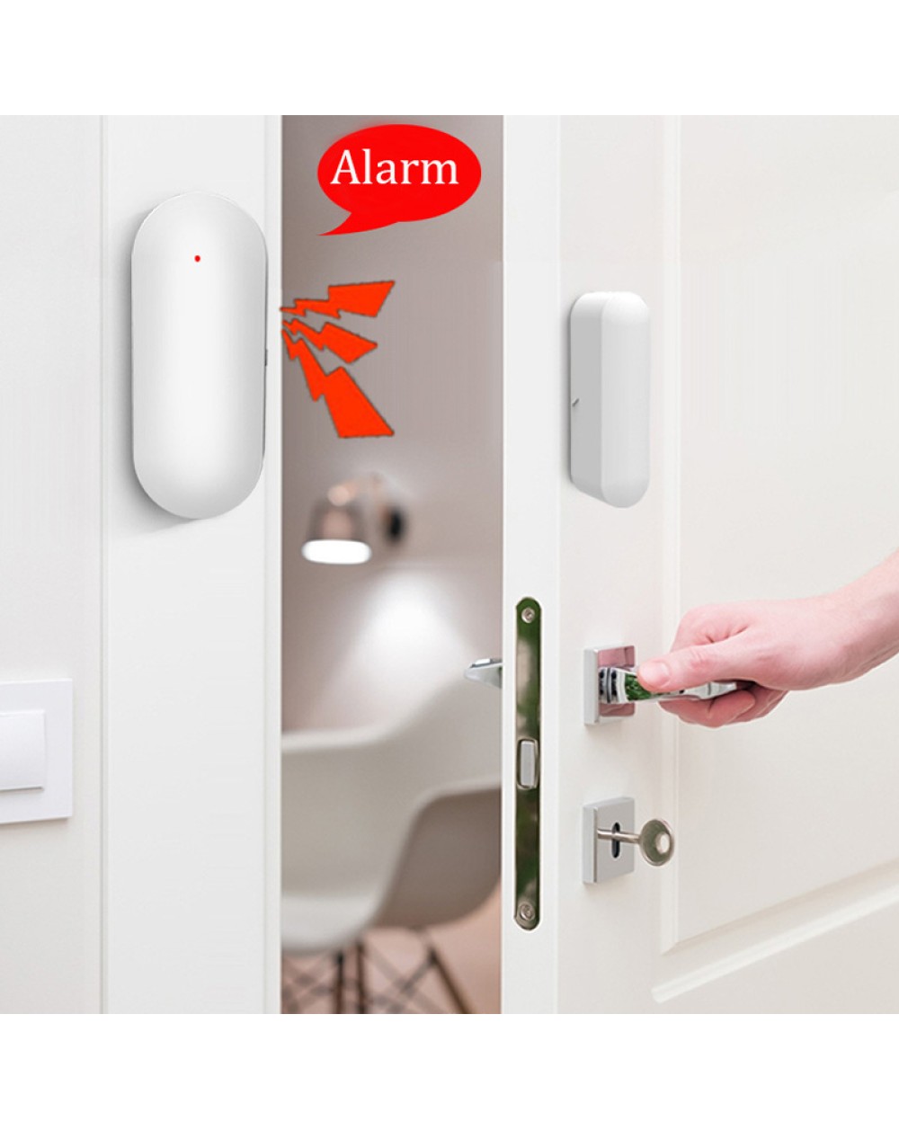 Wireless smart door magnetic alarm