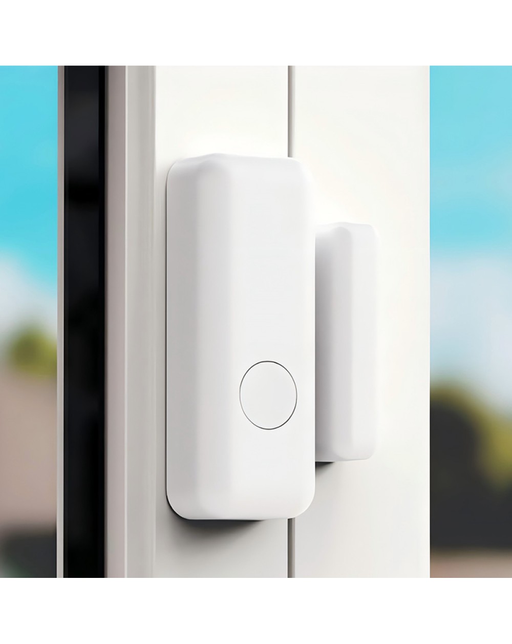White wireless door magnetic alarm
