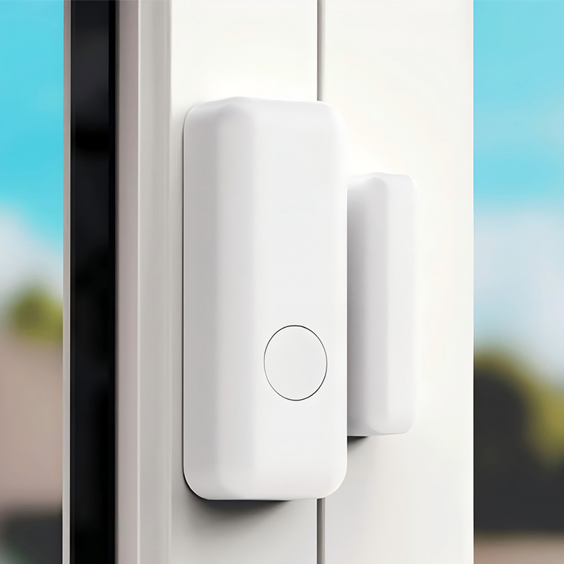 White wireless door magnetic alarm