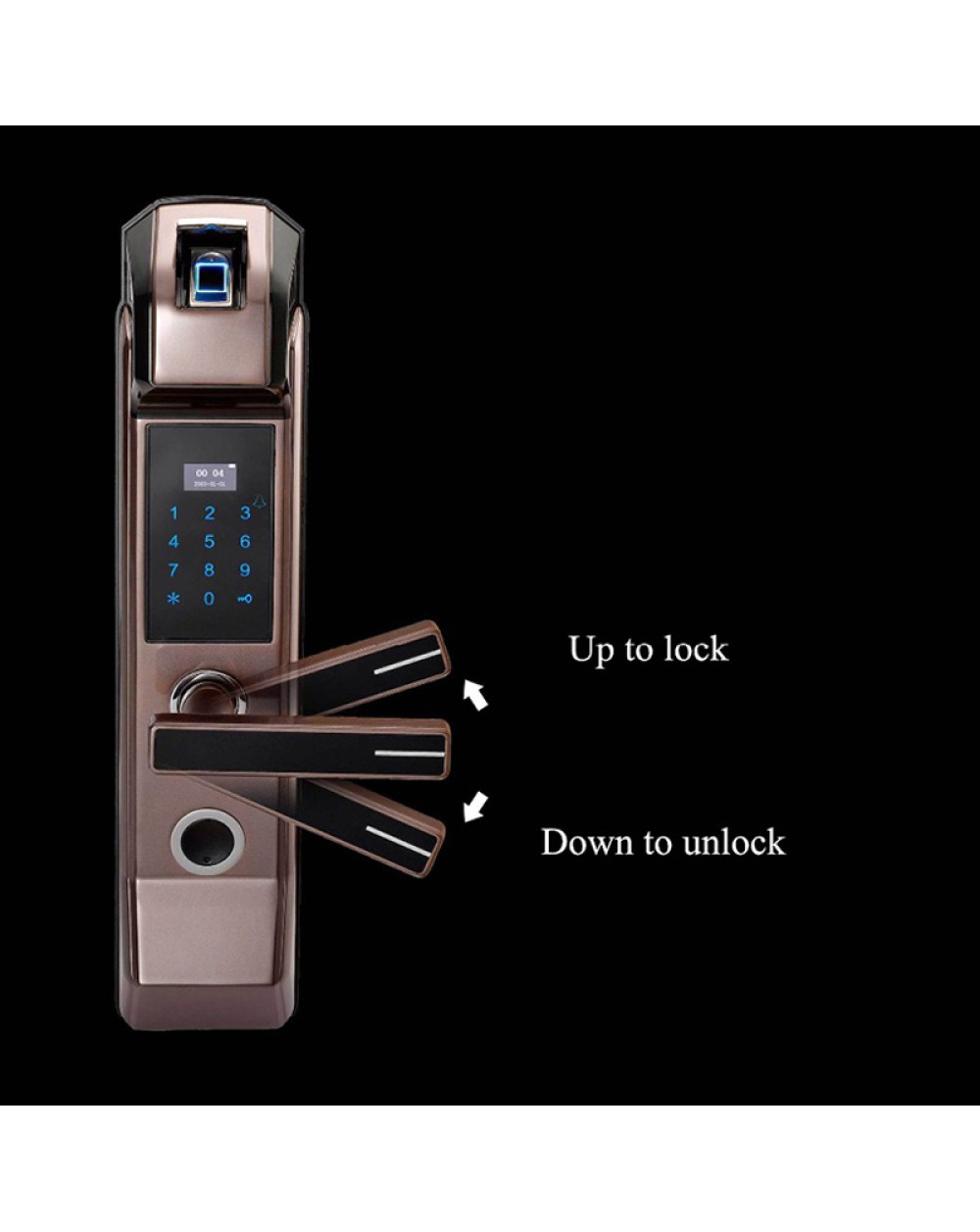 Waterproof household fingerprint electronic door lock