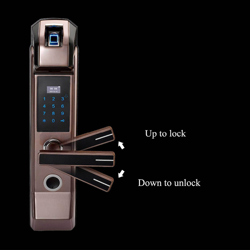 Waterproof household fingerprint electronic door lock