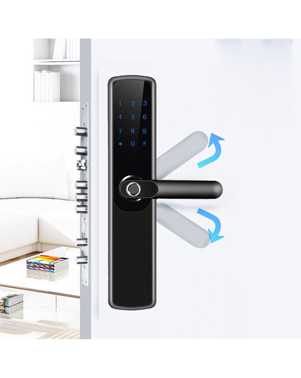 Waterproof smart fingerprint electronic door lock