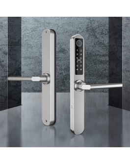 Narrow stainless steel fingerprint electronic door lock