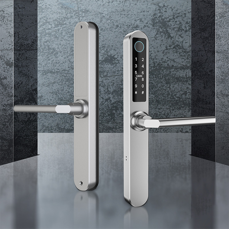 Narrow stainless steel fingerprint electronic door lock