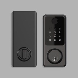 Black smart fingerprint electronic door lock