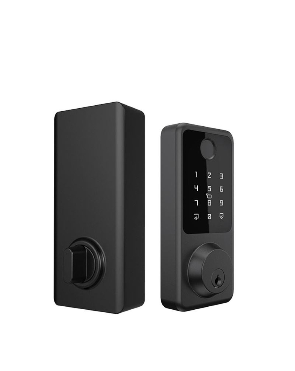 Black smart fingerprint electronic door lock