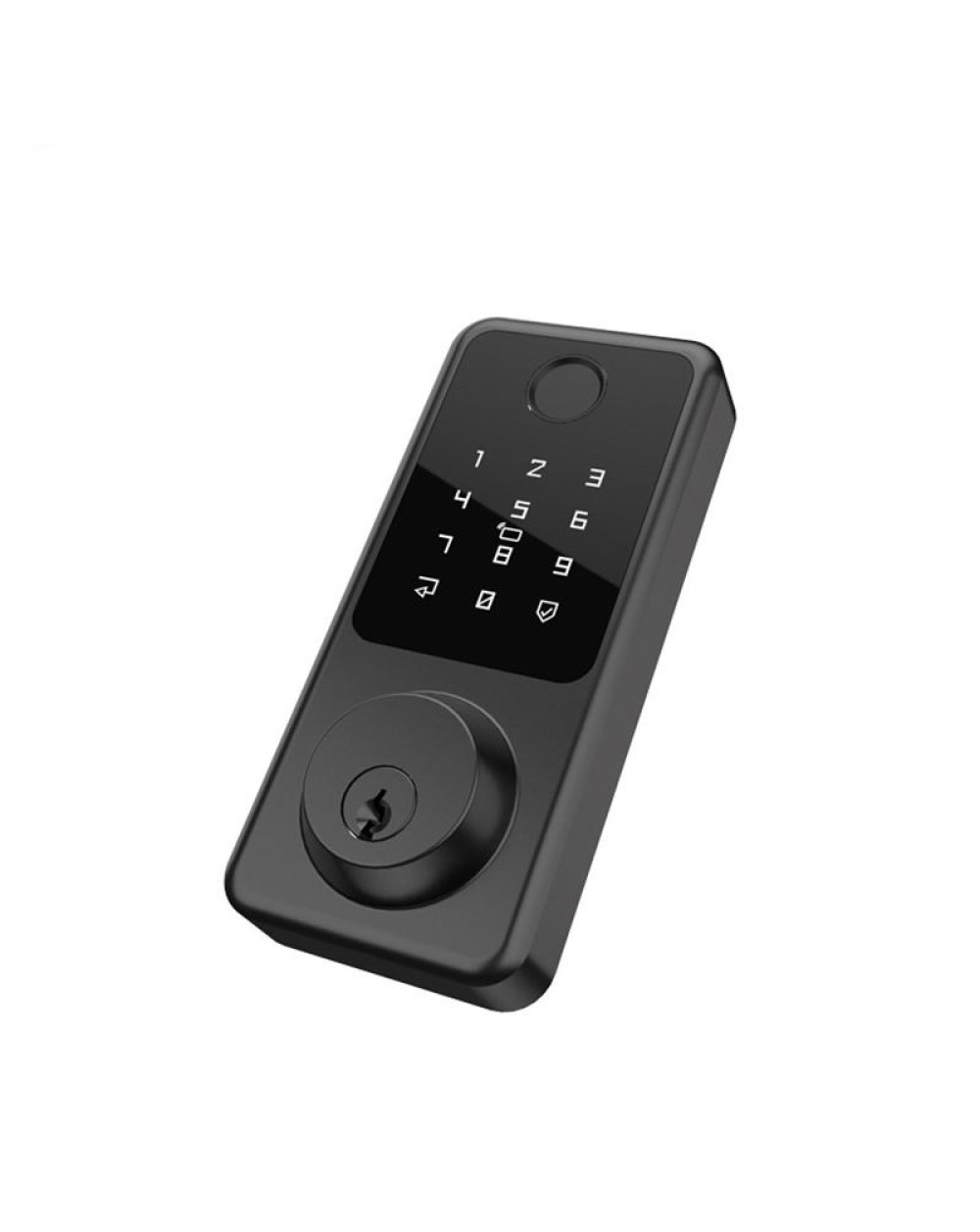Black smart fingerprint electronic door lock