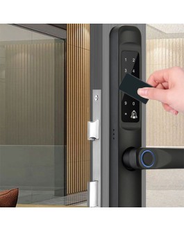 Narrow-frame waterproof fingerprint electronic door lock