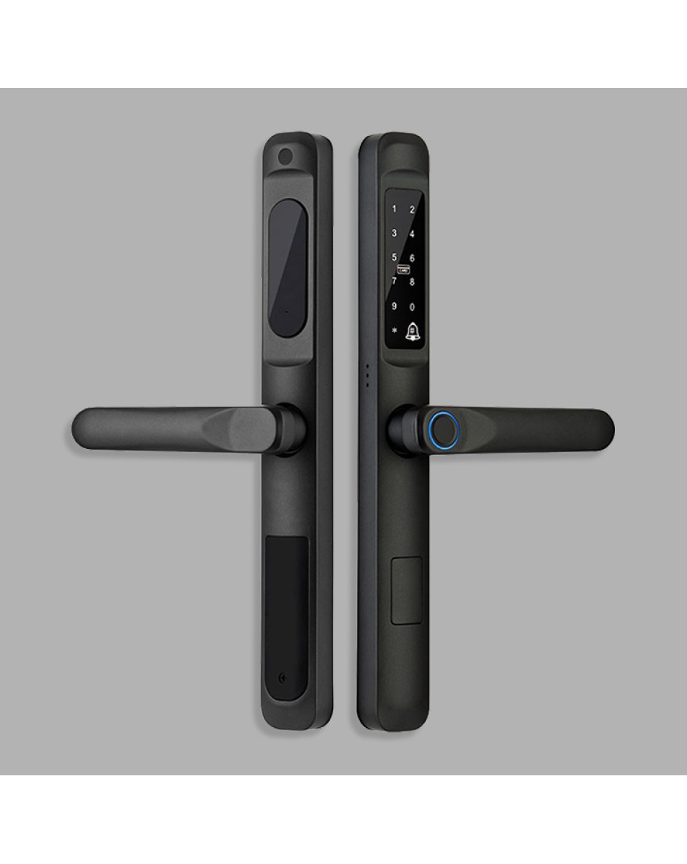 Narrow-frame waterproof fingerprint electronic door lock