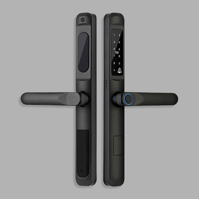 Narrow-frame waterproof fingerprint electronic door lock