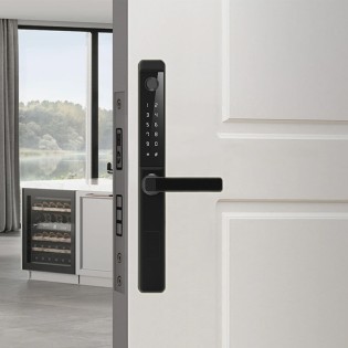 Aluminum alloy narrow-frame fingerprint electronic door lock