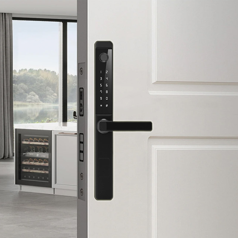 Aluminum alloy narrow-frame fingerprint electronic door lock