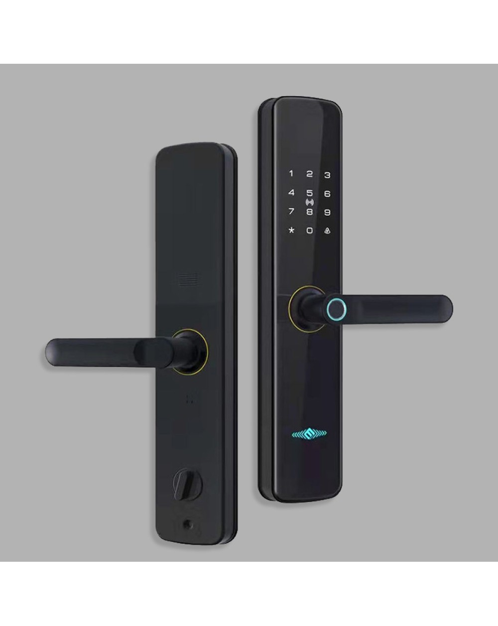 Black smart password electronic door lock