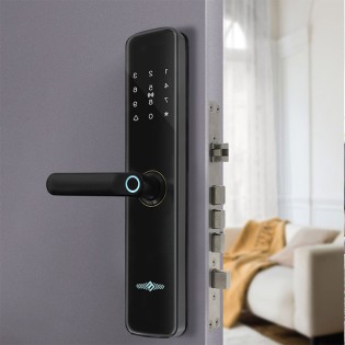 Black smart password electronic door lock