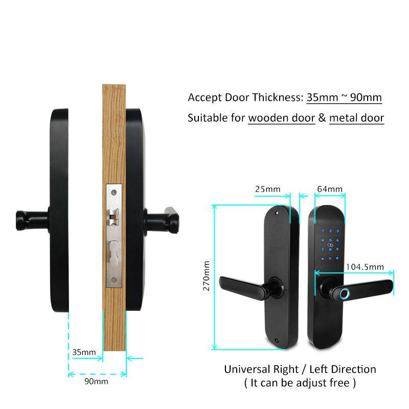 Household digital password electronic door lock