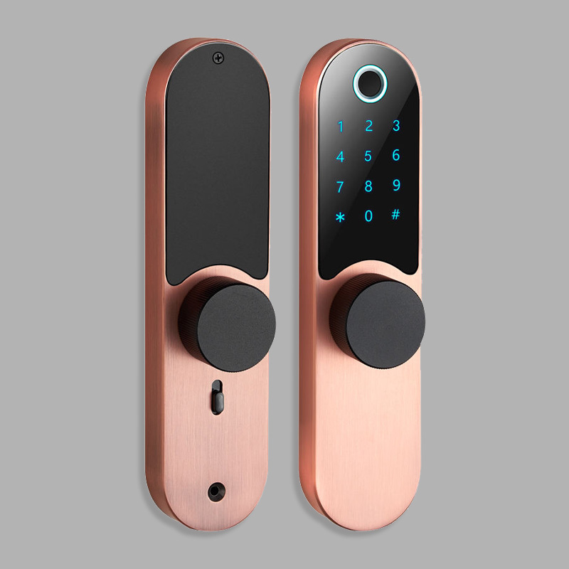 Round handle password electronic door lock