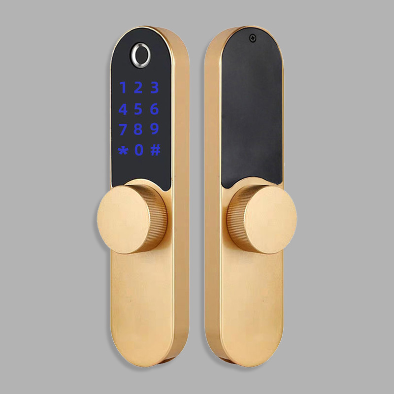 Round handle password electronic door lock