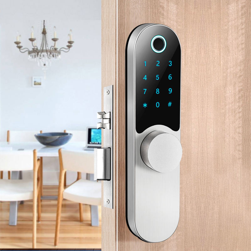 Round handle password electronic door lock