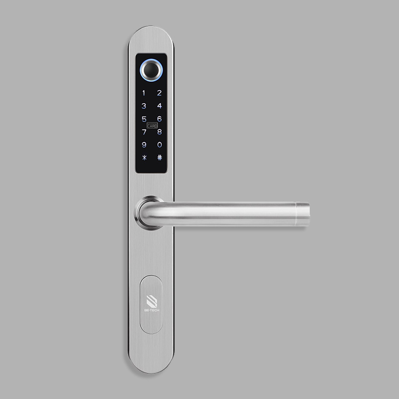 Silver smart password electronic door lock
