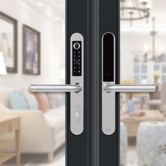 Silver smart password electronic door lock