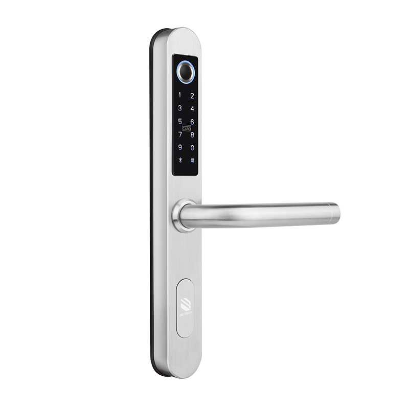 Silver smart password electronic door lock