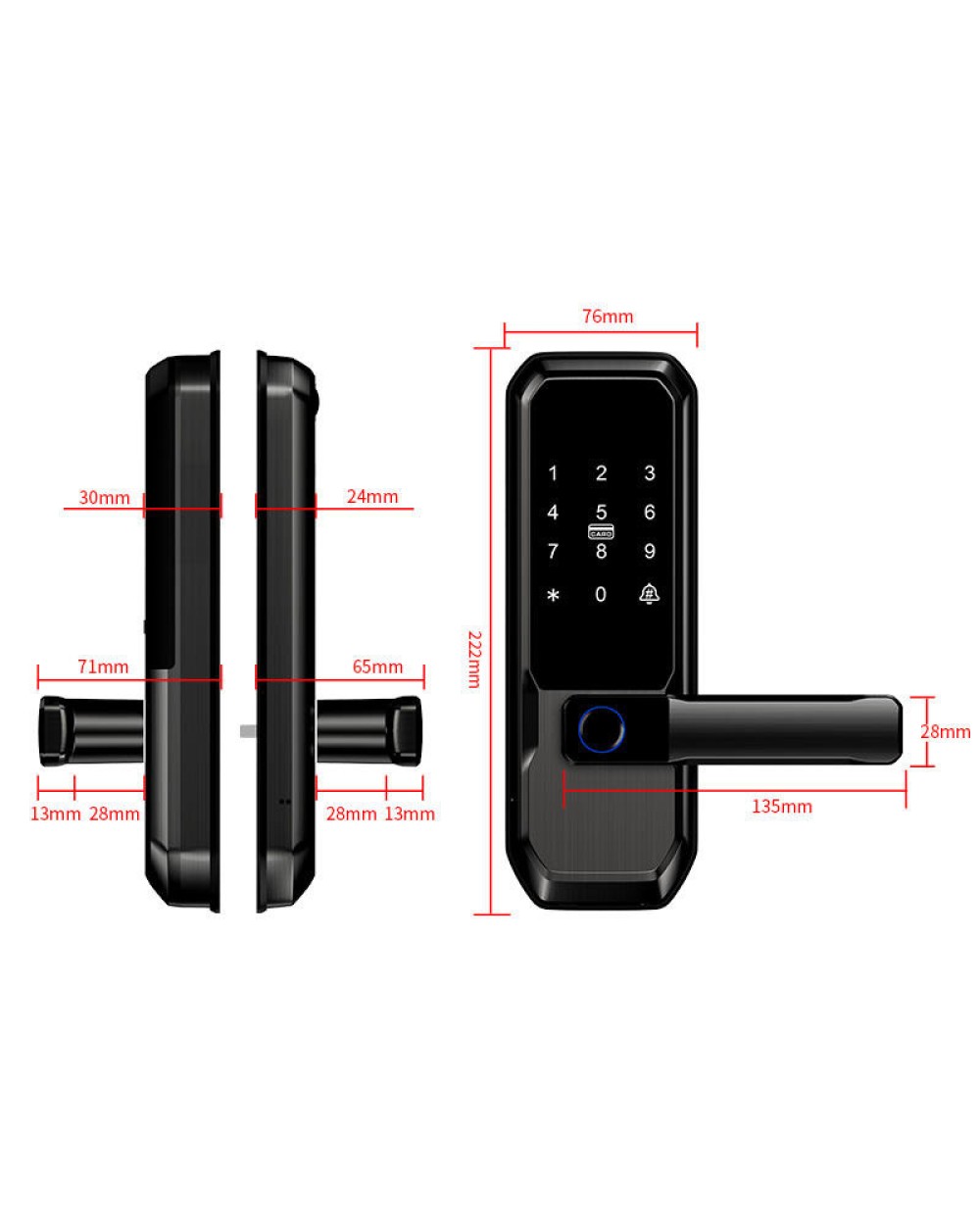 Smart digital password electronic door lock