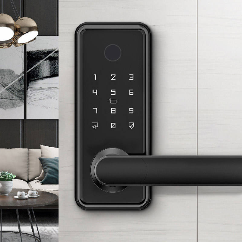 Black wireless password electronic door lock