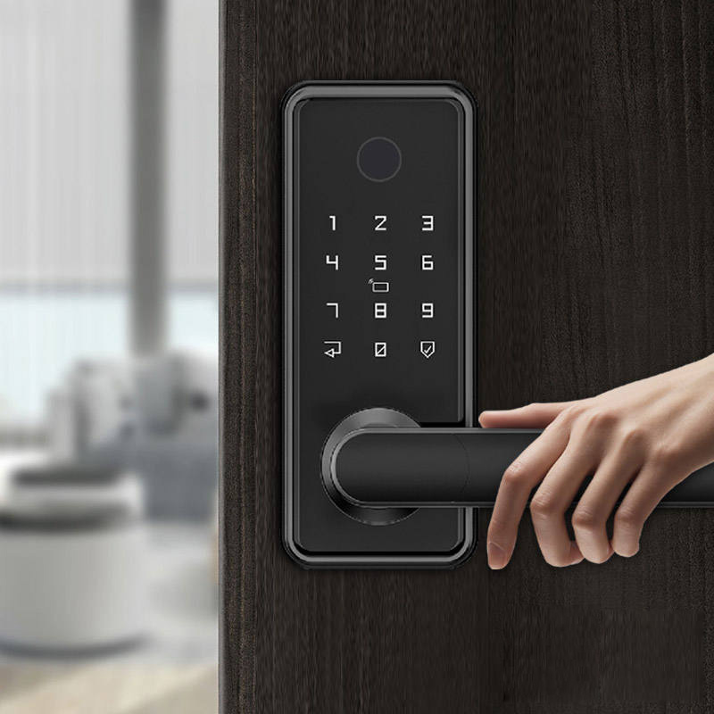 Black wireless password electronic door lock
