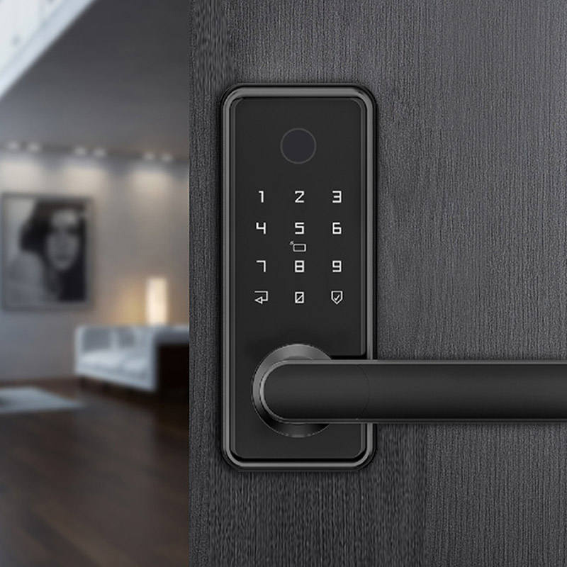 Black wireless password electronic door lock