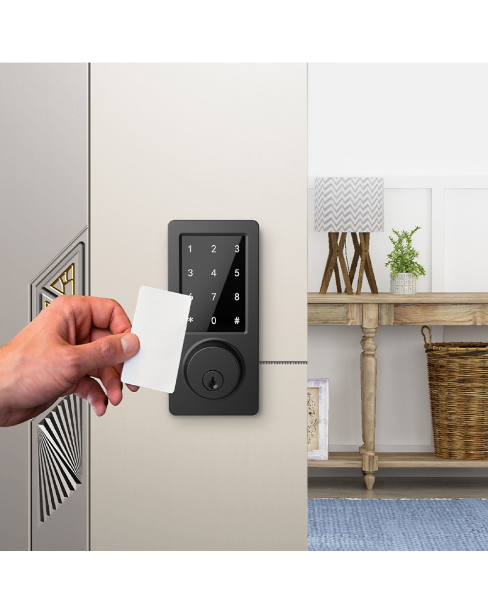 Simple tamper-proof electronic door lock