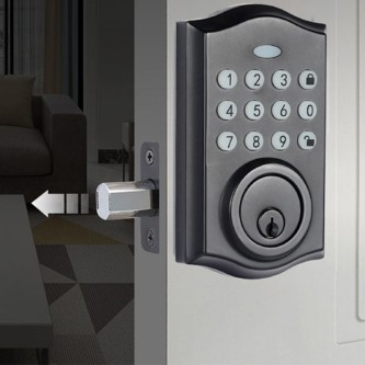 Black automatic locking mechanical combination lock