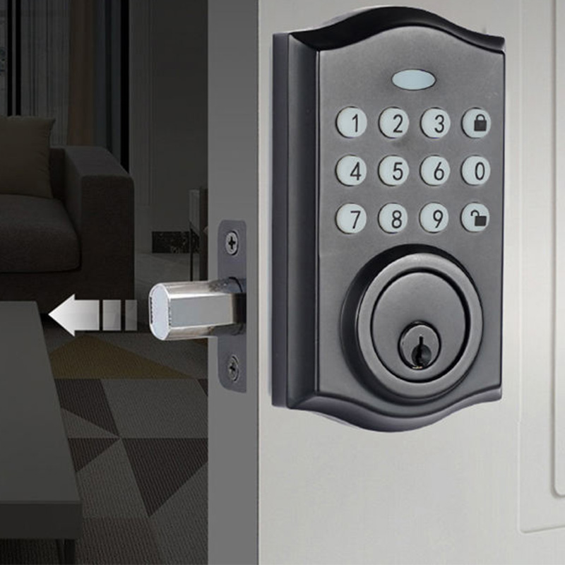 Black automatic locking mechanical combination lock