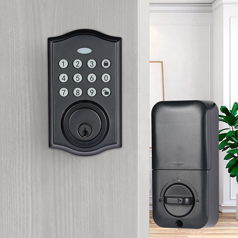 Black automatic locking mechanical combination lock