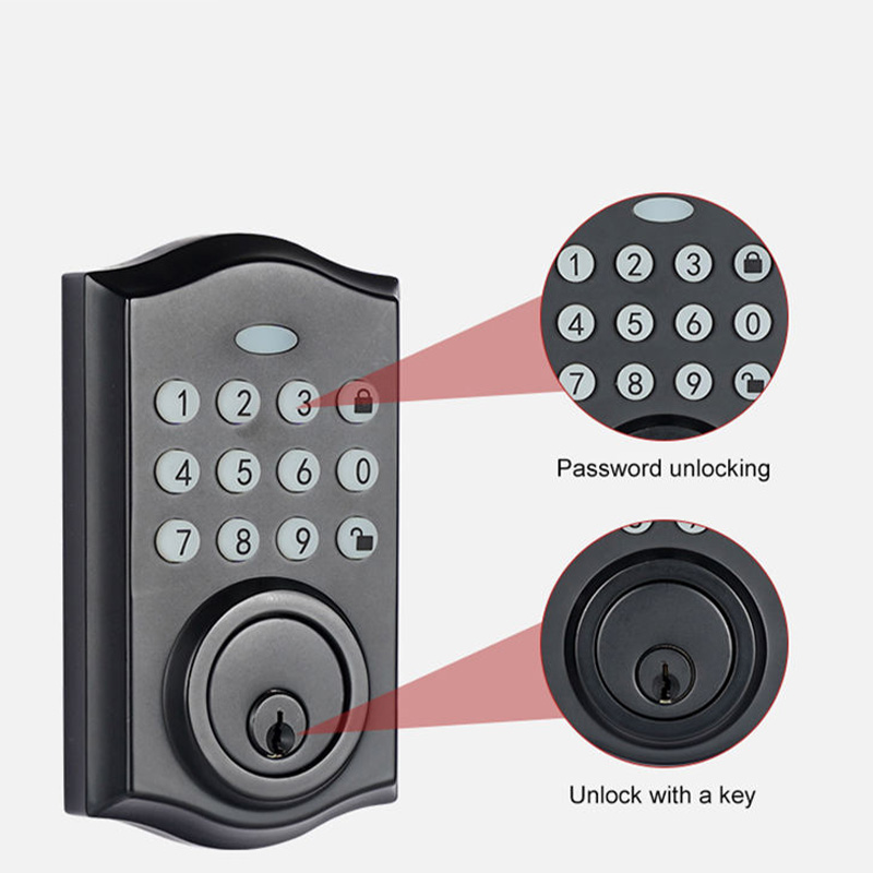 Black automatic locking mechanical combination lock