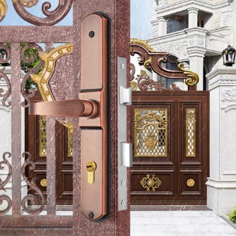 Villa iron gate mechanical combination lock