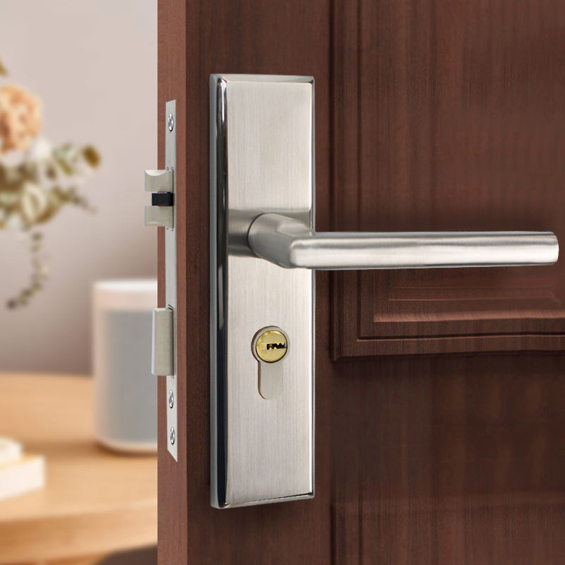 Square panel modern mechanical door lock