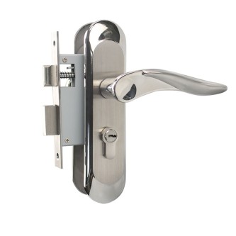 Polished panel modern mechanical door lock