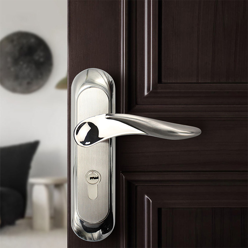 Polished panel modern mechanical door lock