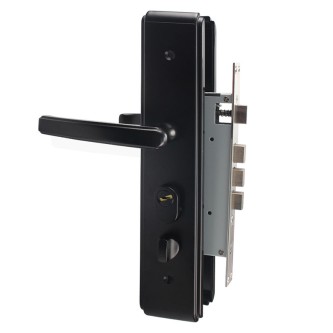 Matte black modern mechanical door lock