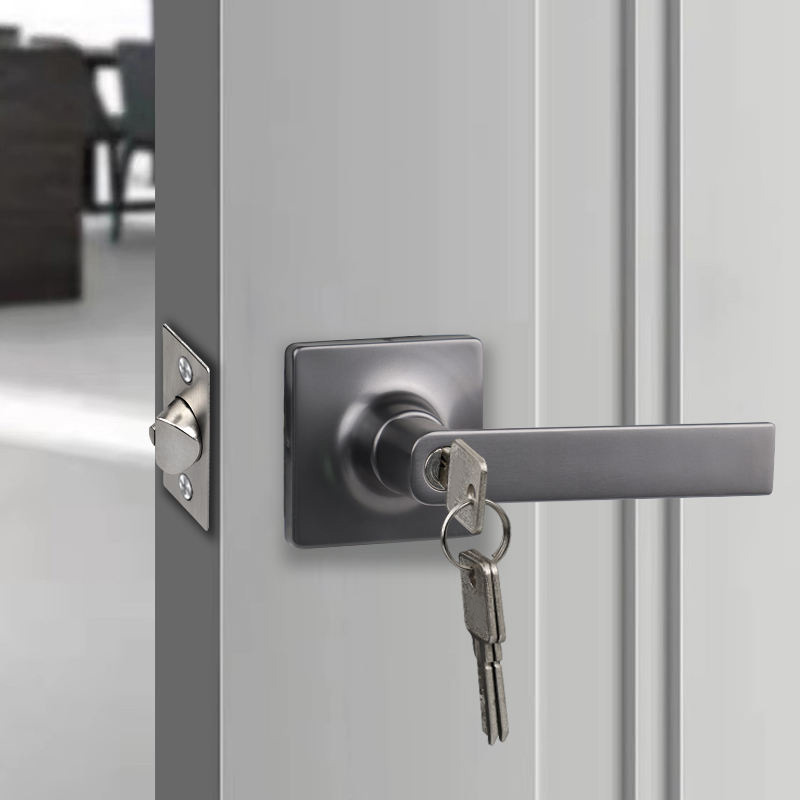 Solid square modern mechanical door lock