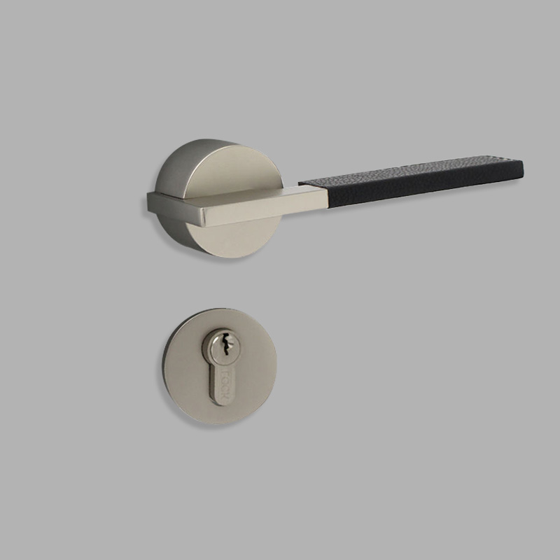Luxury leather handle modern mechanical door lock