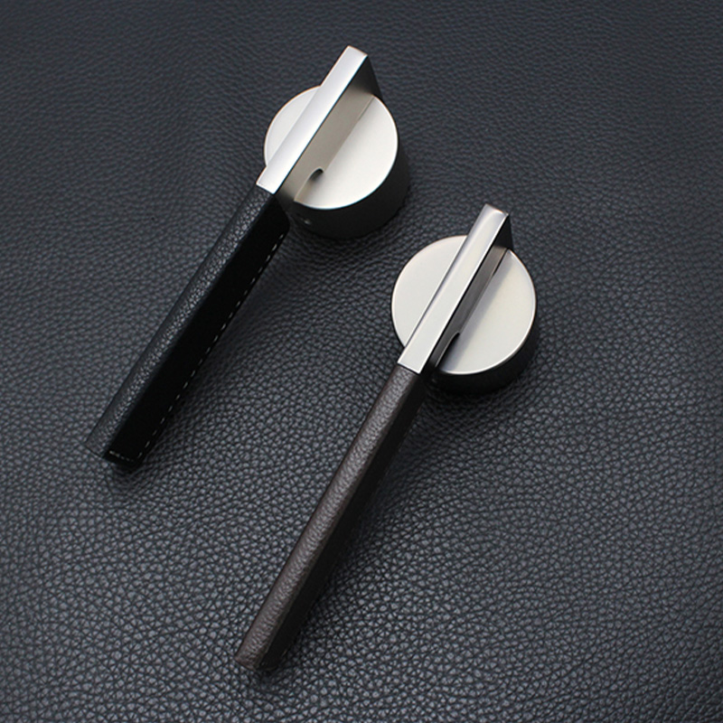 Luxury leather handle modern mechanical door lock