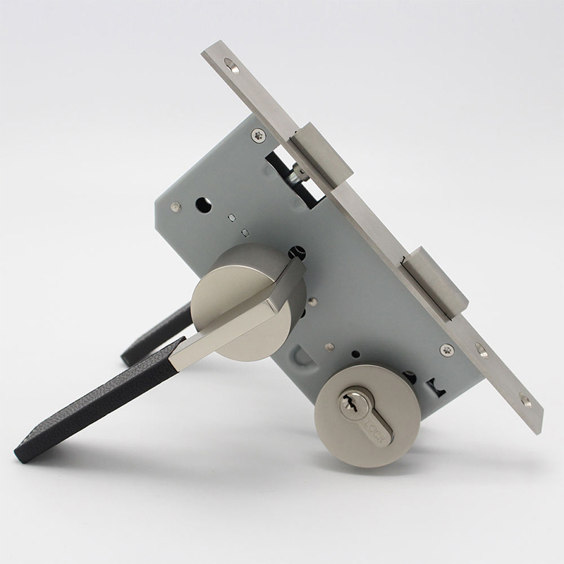 Luxury leather handle modern mechanical door lock