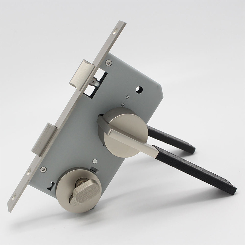 Luxury leather handle modern mechanical door lock