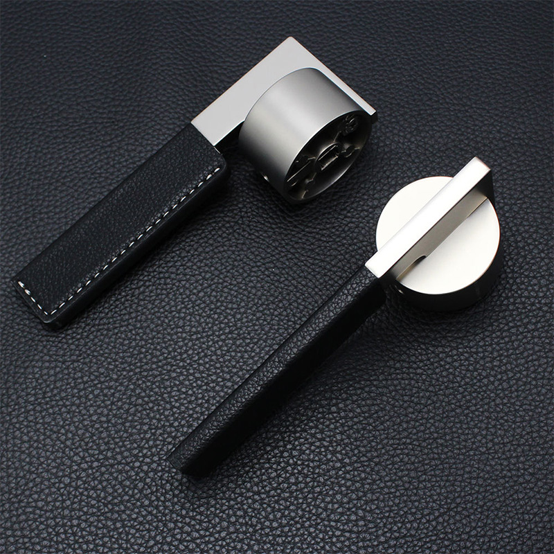 Luxury leather handle modern mechanical door lock